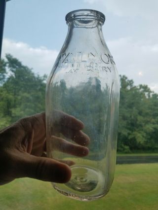Vintage Valmont Dairy Scottsville,  Va.  Square Quart Milk Bottle