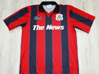 Authentic Vintage Asics Portsmouth Fc 1995/97 The News Away Shirt Very Good Xl