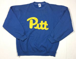 Vintage 80’s Pitt Panthers Spell Out Sweatshirt Pittsburgh Men’s Medium College