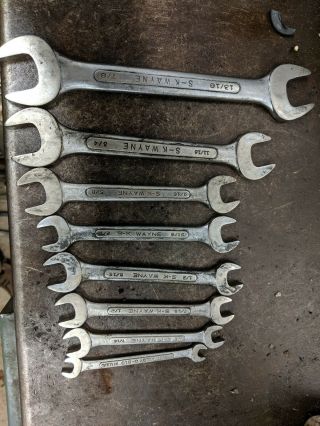Vintage Sk Tools 8pc Open / Box End Combination Wrench Set 1/4 " - 13/16 " Usa