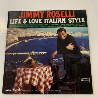 Vintage Vinyl Jimmy Roselli Life And Love Italian Style Record