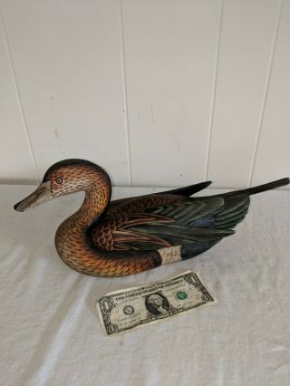 Vintage Pintail? Hen Carved Wood Duck Decoy