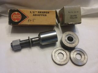 Vintage Shopsmith Mark V 1/2 " Shaper Adapter Arbor And Collars 84 - 3460