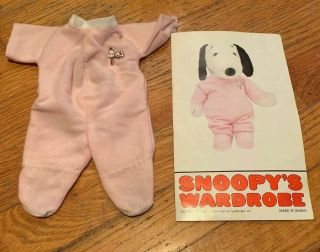Vintage 1958 Snoopy’s Wardrobe Pink Sleepers 4487