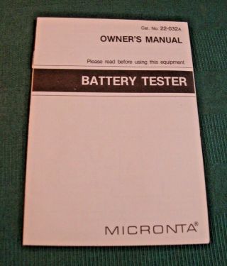 Micronta 22 - 032A Vintage Battery Tester Radio Shack 4