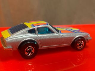 1976 Datsun Z Whiz Hot Wheels car toy Hot Wheel Datsun silver vintage diecast 5