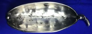 Vintage Sterling Silver Tobacco ? Leaf Design Dish Bowl 2