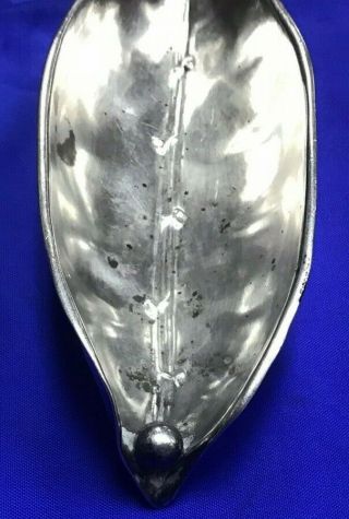 Vintage Sterling Silver Tobacco ? Leaf Design Dish Bowl 4