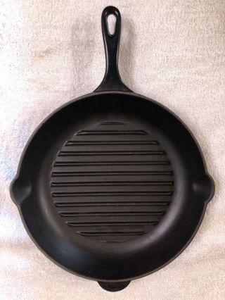 Vintage Rare Black Le Creuset 26 Enamel Nonstick Iron Grill Pan 10.  5 "