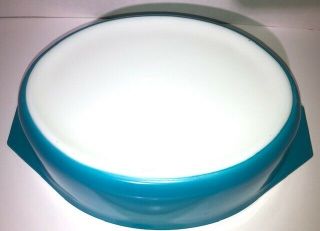 Vintage Pyrex Blue Horizon Oval Covered Casserole Dish w/ Lid Teal 2 1/2 qt 045 5