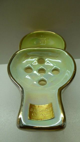 Australian Pottery Vintage Barsony Lustre Glaze Shaving Mug Stickered