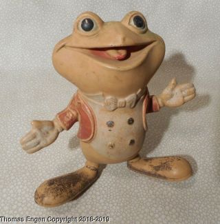 Vintage Rempel 1948 Froggy The Gremlin Ed Mcconnell Frog Rubber Toy