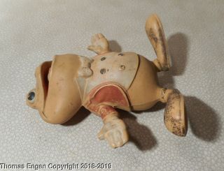 Vintage Rempel 1948 Froggy the Gremlin Ed McConnell Frog Rubber Toy 4