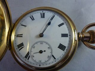 Vintage Gold Plated Swiss Made Pocket Watch Dennison Case for Spares/Repairs 2