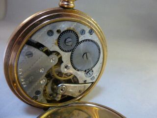 Vintage Gold Plated Swiss Made Pocket Watch Dennison Case for Spares/Repairs 3