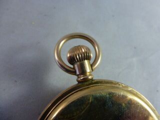 Vintage Gold Plated Swiss Made Pocket Watch Dennison Case for Spares/Repairs 6