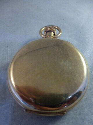 Vintage Gold Plated Swiss Made Pocket Watch Dennison Case for Spares/Repairs 7