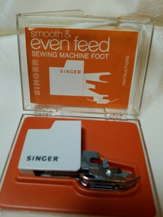 Vintage Singer Smooth & Even Feed Sewing Machine Foot C - 470 Needle Fabric