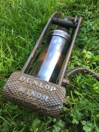 Vintage Dunlop Foot Pump Tyre Inflator Tool Classic Car Barn Find Morris Minor