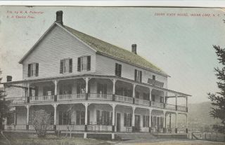 Indian Lake,  Ny Adirondacks Cedar River House Vintage Postcard 1909