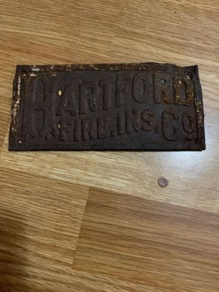 Vintage Hartford Fire Insurance Co.  Metal Sign