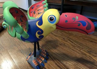 Vintage Hand Carved And Painted Toucan From Bolivia