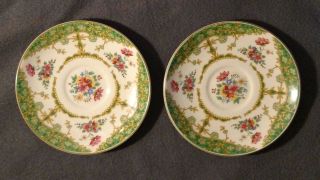 Two Vintage Porcelain 5 3/4 In Saucer/ Plate Myott Staffordshire England -