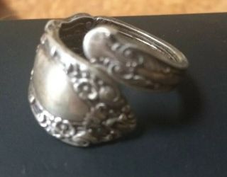 Sterling Silver Spoon Ring By Alvin Vintage Size 8 Prince Eugene Pattern 10 Gram
