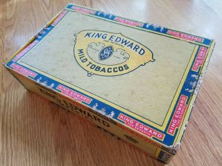 Vintage Cardboard Cigar Box King Edward The Seventh Mild Tobaccos Factory No Tp