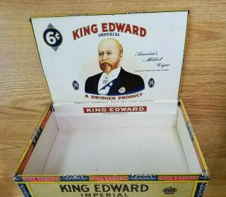 Vintage Cardboard Cigar Box King Edward the Seventh Mild Tobaccos Factory No TP 2