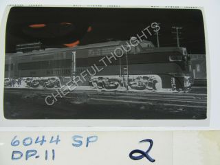 Vintage Railroad Photo Negative Sp Southern Pacific 6044 Pa2 Alco 2250 6b2