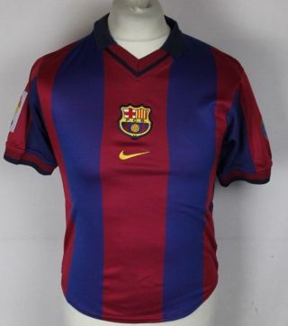 Vintage Barcelona Home Football Shirt 00 - 01 Nike Rare Youths Large