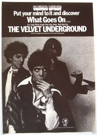 The Velvet Underground 1969 Vintage Poster Advert What Goes On Lou Reed