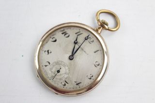 Vintage Gents Grosvenor Rolled Gold Pocket Watch Hand - Wind (60g)