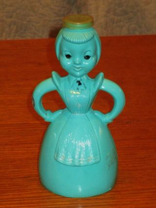 Vintage Turquoise Merry Maid Laundry Clothes Sprinkler Clear Lid