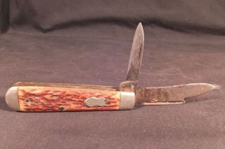 Vintage Utica Cutlery Co.  Pocket Knife,  2 Blade & Fine Bone Scales