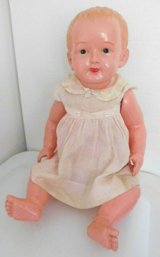 Big Vintage 22 " Celluloid Baby Doll Girl Boy All Jointed No Markings