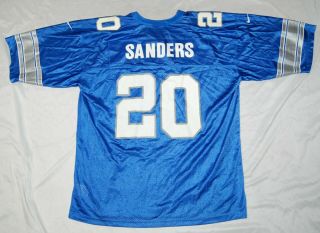 Vintage Barry Sanders Detroit Lions Nike Football Jersey Blue Men 