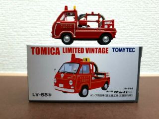 Tomytec Tomica Limited Vintage Lv - 68b Subaru Sambar Pump Fire Vehicle