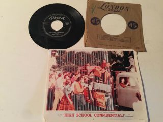 " Jerry Lee Lewis " High School Confidential - Vintage Rock Vinyl 45 - Movie Photo