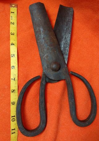 Old Vintage Tool Rustic Decor Metal Scissors Handmade 11 " Rusty Iron
