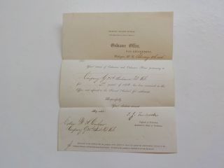 Civil War Letter 1865 25th Indiana Captain William Crenshaw Washington D.  C.  Vtg