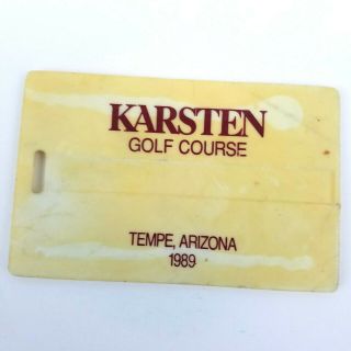Vintage Rare Golf Bag Tag Pga Karsten Golf Course Arizona 1989 Asu