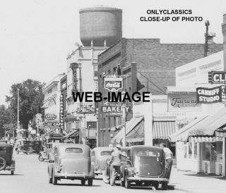 1936 BRAINERD MINNESOTA MAIN STREET 8X12 PHOTO VINTAGE COCA - COLA SIGN ROADSIDE 3