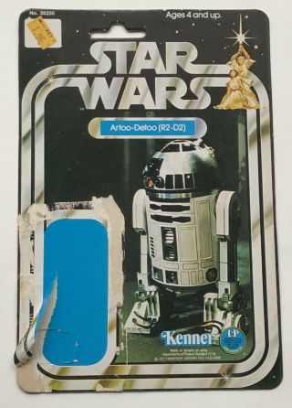 1977 Vintage Star Wars R2 - D2 Action Figure 12 Back A Card Cardback Only