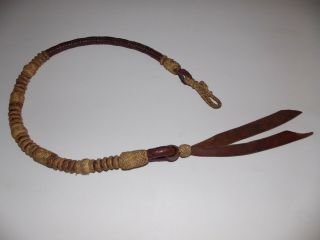 Vintage Authentic Hand Crafted Western Rawhide 42 " Crop/whip
