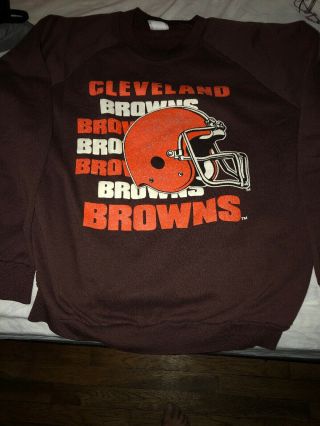 Vintage Cleveland Browns Nfl Football Sweatshirt Large