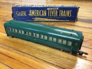 Vintage American Flyer 650 Train S Gauge Green Lighted Haven Coach