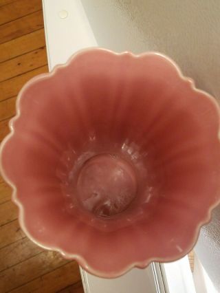 LARGE Vintage Fiesta Pink Dusty Rose Flared Vase Retired 7