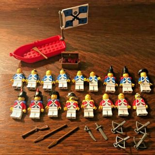 Lego Vintage Pirates Minifigures Red Coat Union And Blue Imperial Guard Soldiers